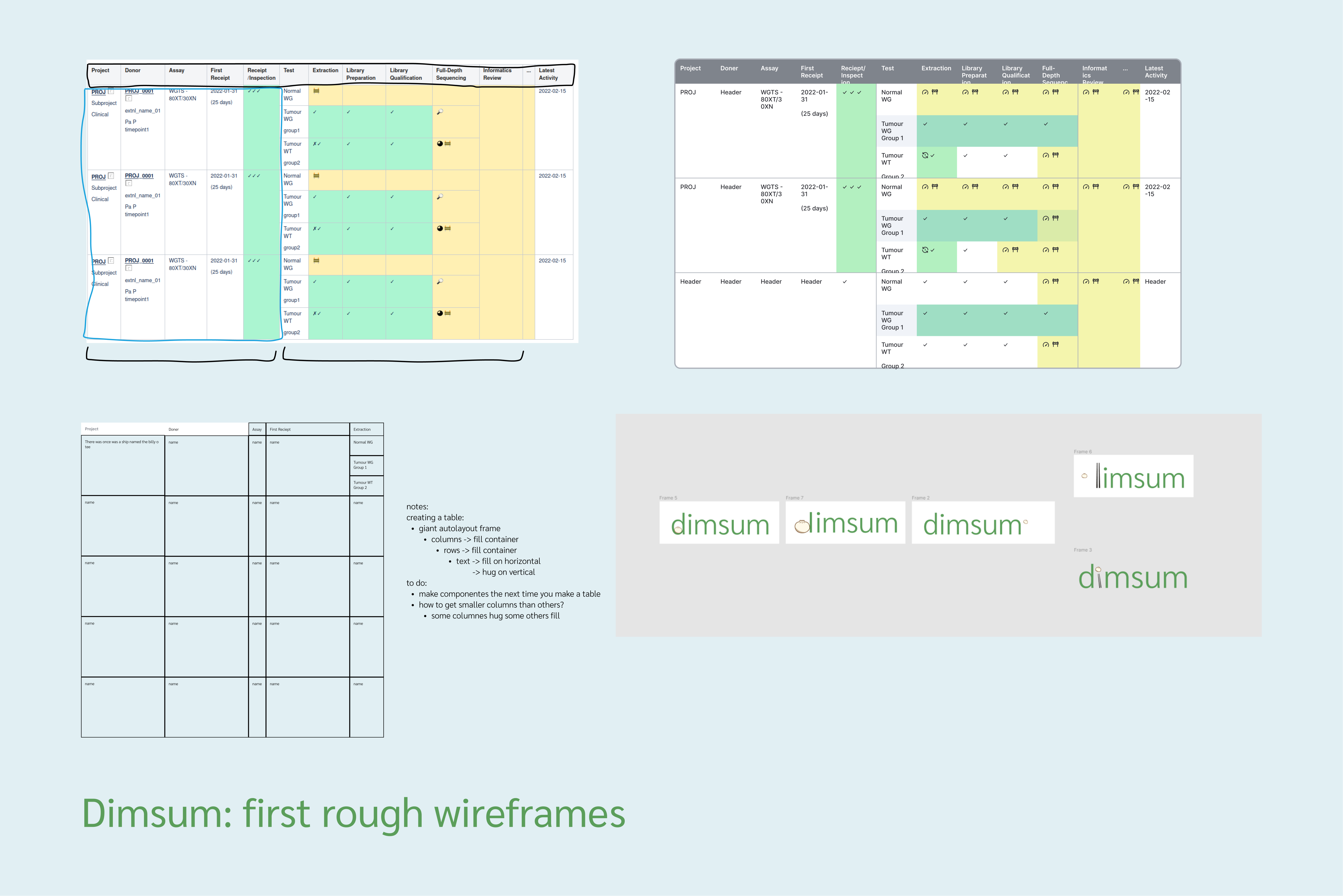 First Wireframes