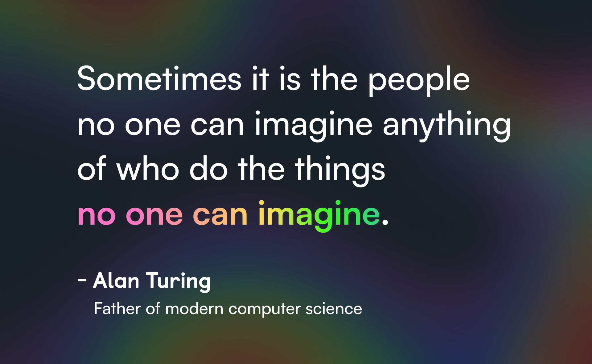Alan Turing quote