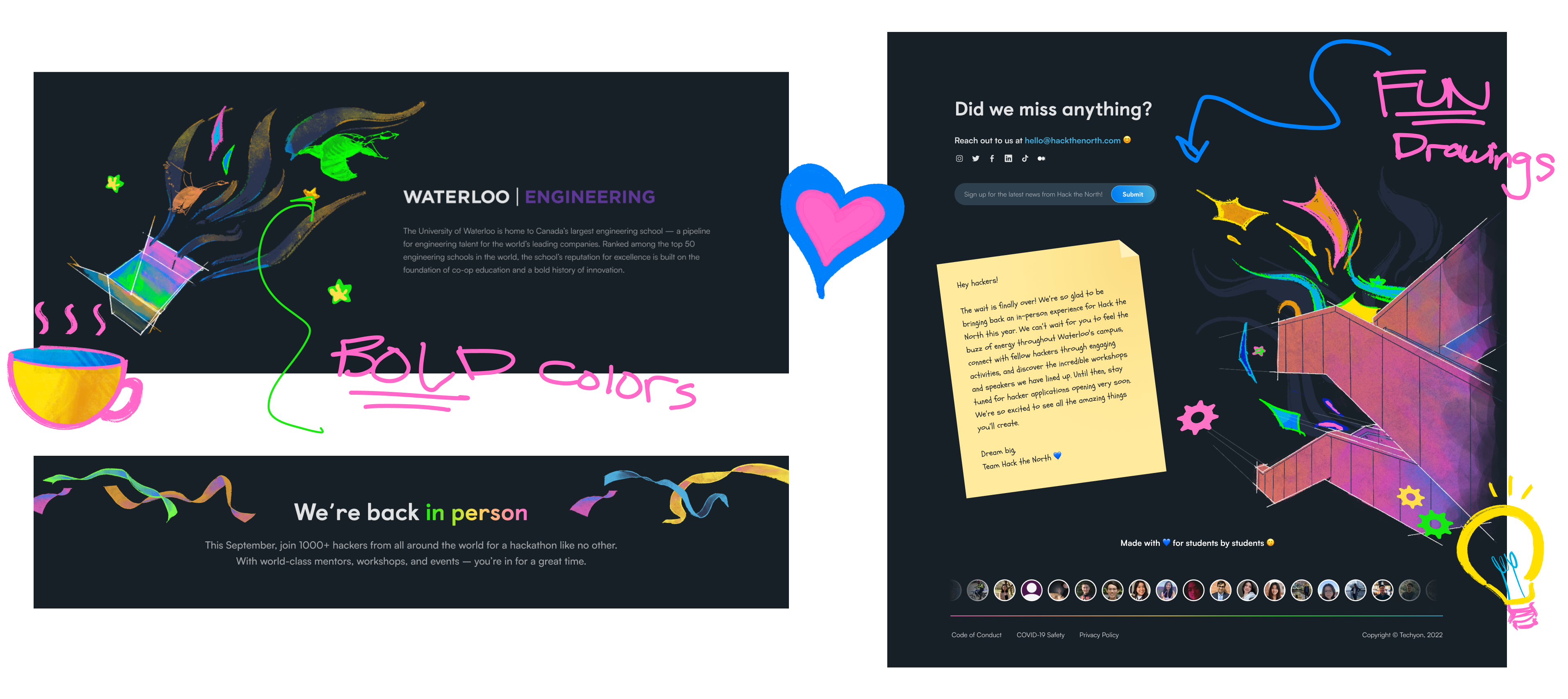 Website screenshots